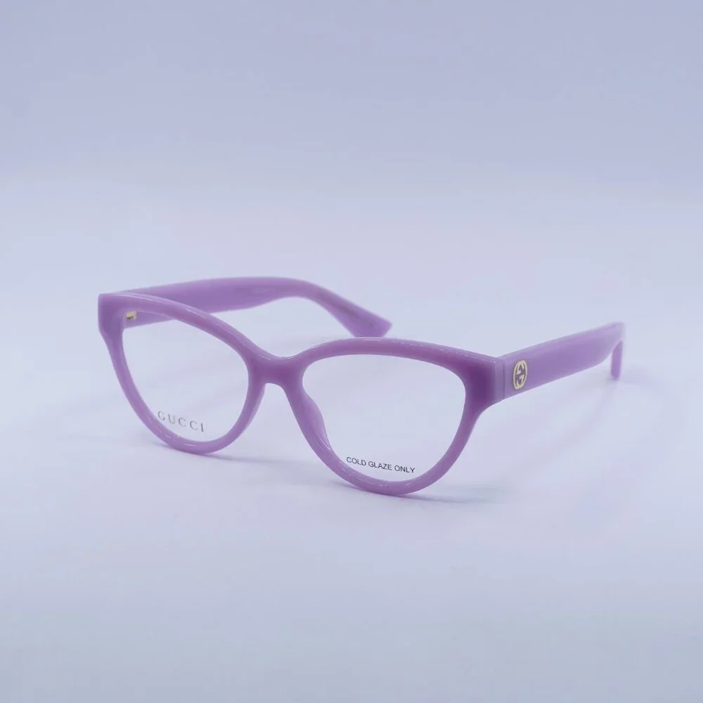 Gucci GG1581O 004 Eyeglasses Violet 55mm Cat Eye Frame